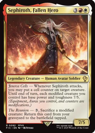 Image of Sephiroth, Fallen Hero (Surge Foil) [FINAL FANTASY Commander]