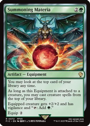 Image of Summoning Materia (Surge Foil) [FINAL FANTASY Commander]