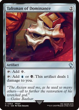 Image of Talisman of Dominance (Surge Foil) [FINAL FANTASY Commander]