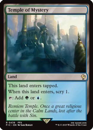 Image of Temple of Mystery (Surge Foil) [FINAL FANTASY Commander]