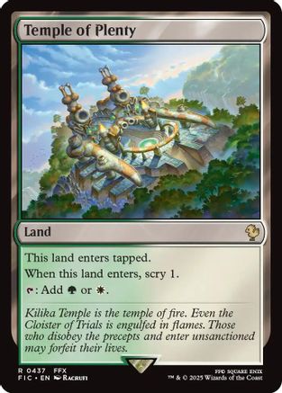 Image of Temple of Plenty (Surge Foil) [FINAL FANTASY Commander]