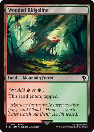 Image of Wooded Ridgeline (Surge Foil) [FINAL FANTASY Commander]