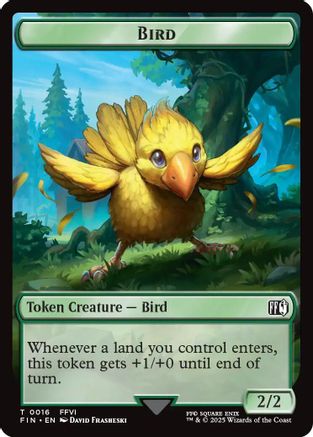 Image of Bird (0016) // Wizard (0014) Double-Sided Token [FINAL FANTASY Tokens]