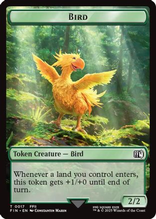 Image of Bird (0017) // Wizard (0015) Double-Sided Token [FINAL FANTASY Tokens]