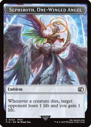 Image of Emblem - Sephiroth, One-Winged Angel // Robot Warrior Double-Sided Token [FINAL FANTASY Tokens]