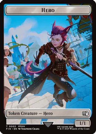 Image of Hero (0003) // Treasure Double-Sided Token [FINAL FANTASY Tokens]