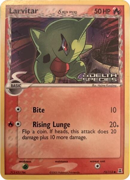 Image of Larvitar (73/113) (Delta Species) (Stamped) [Miscellaneous Cards]