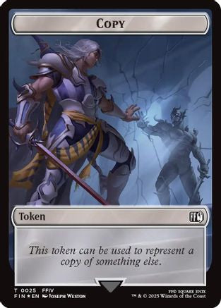 Image of Copy (0025) // Moogle (0034) Double-Sided Token (Surge Foil) [FINAL FANTASY Tokens]