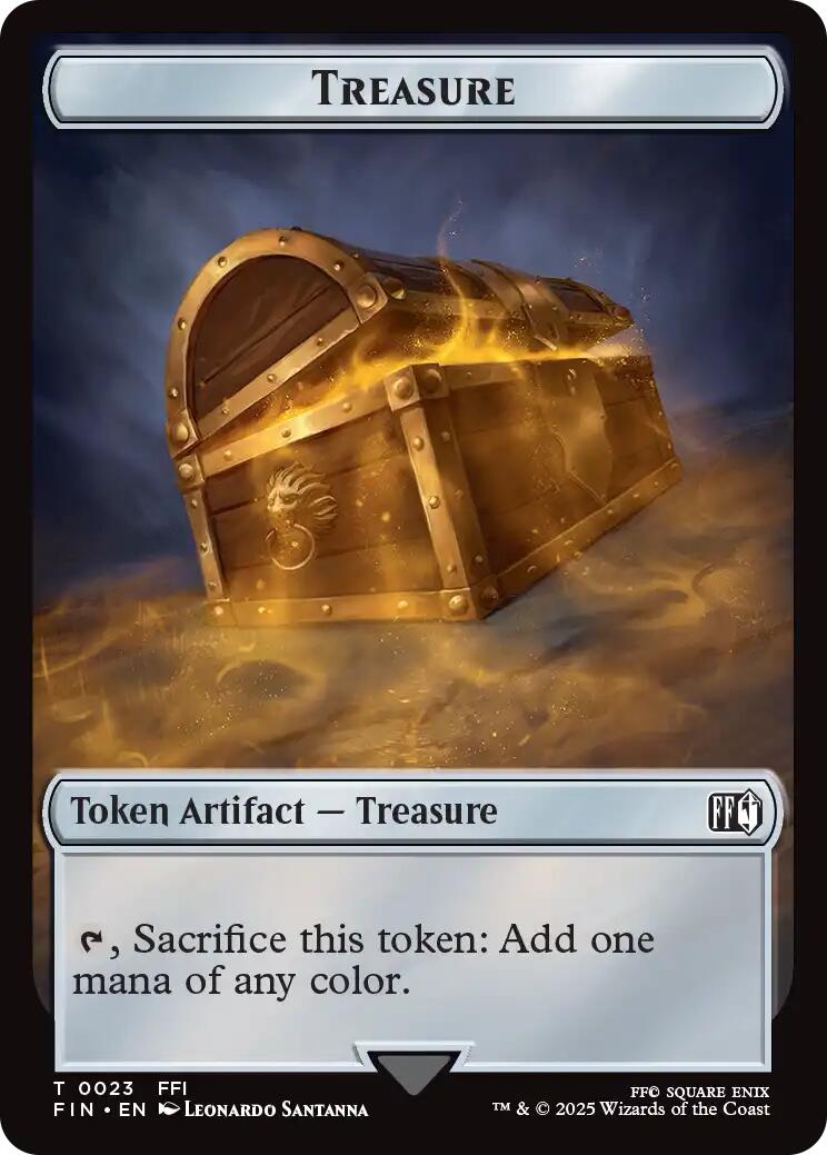 Image of Foretell // Treasure Double-Sided Token [FINAL FANTASY Commander Tokens]