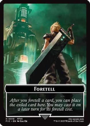Image of Foretell // Treasure Double-Sided Token (Surge Foil) [FINAL FANTASY Commander Tokens]