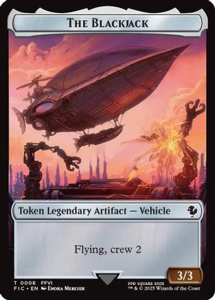 Image of The Blackjack // The Monarch Double-Sided Token (Surge Foil) [FINAL FANTASY Commander Tokens]