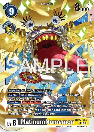 Image of PlatinumNumemon [BT22-065] [Cyber Eden]