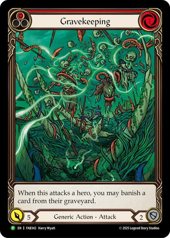 Image of Gravekeeping (Red) [FAB342] (Promo)  Rainbow Foil