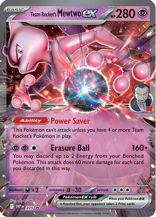 Image of Team Rocket's Mewtwo ex (205) [Scarlet & Violet: Black Star Promos]