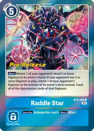 Image of Raddle Star [BT6-098] [Double Diamond Pre-Release Cards]