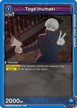 Image of Toge Inumaki (014) (UEX02BT/JJK-3-014) - UEX02BT Jujutsu Kaisen Vol2