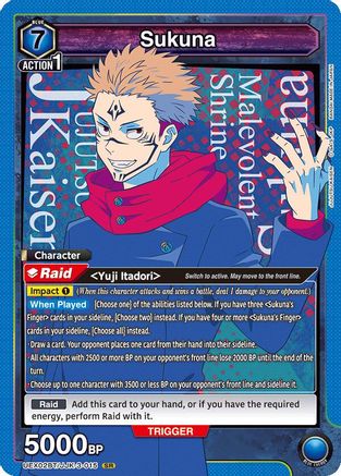 Image of Sukuna (015) (UEX02BT/JJK-3-015) - UEX02BT Jujutsu Kaisen Vol2 Foil