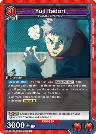 Image of Yuji Itadori (042) (UEX02BT/JJK-3-042) - UEX02BT Jujutsu Kaisen Vol2 Foil