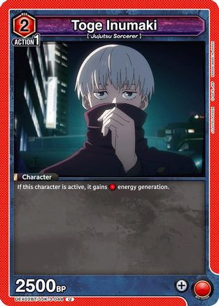 Image of Toge Inumaki (044) (UEX02BT/JJK-3-044) - UEX02BT Jujutsu Kaisen Vol2