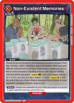 Image of Non-Existent Memories (UEX02BT/JJK-3-071) - UEX02BT Jujutsu Kaisen Vol2