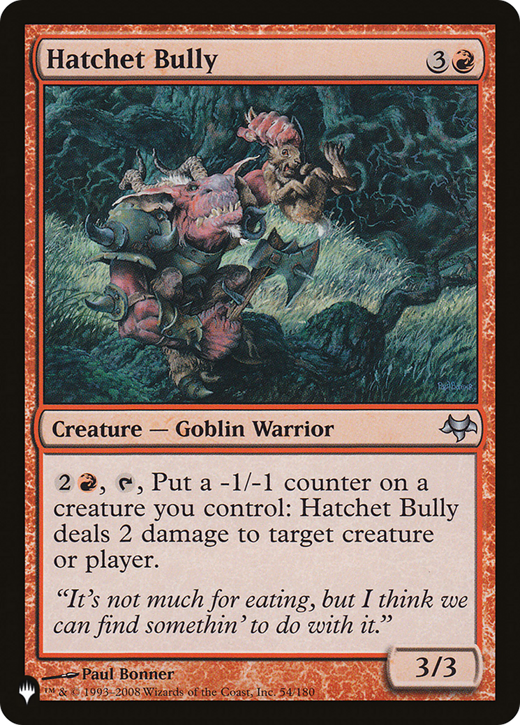 Image of Hatchet Bully [The List]