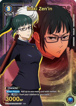 Image of Maki Zen'in (U*) (UEX02BT/JJK-3-017) - UEX02BT Jujutsu Kaisen Vol2 Foil