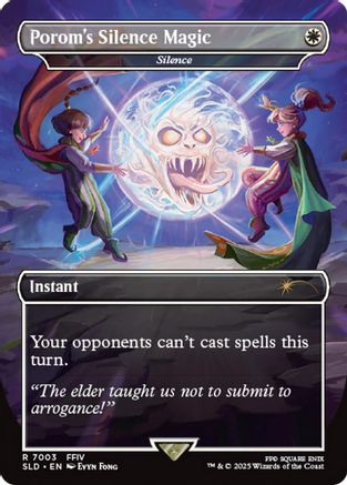 Image of Porom's Silence Magic - Silence (Rainbow Foil) [Secret Lair Drop Series]