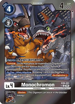 Image of Monochromon [EX9-051] (Limited Foil) [Versus Monsters]