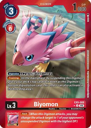 Image of Biyomon [EX9-008] (Limited Foil) [Versus Monsters]