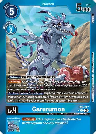 Image of Garurumon [EX9-017] (Limited Foil) [Versus Monsters]