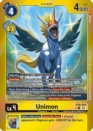 Image of Unimon [EX9-029] (Limited Foil) [Versus Monsters]