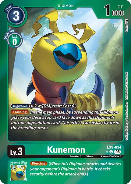 Image of Kunemon [EX9-034] (Limited Foil) [Versus Monsters]
