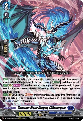 Image of Demonic Stone Dragon, Lithosagour (DZ-BT08/005EN) [Knights 0f Rebirth]