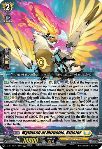 Image of Mythisch of Miracles, Rifistor (DZ-BT08/012EN) [Knights 0f Rebirth]