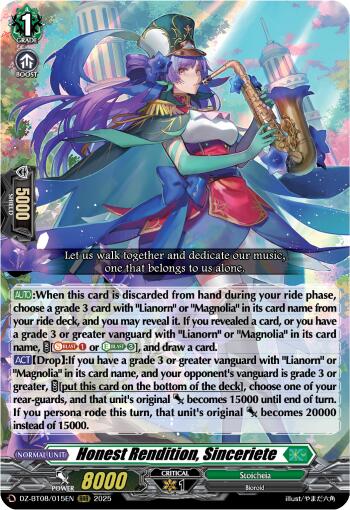 Image of Honest Rendition, Sinceriete (DZ-BT08/015EN) [Knights 0f Rebirth]