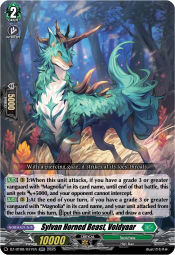 Image of Sylvan Horned Beast, Voldyaar (DZ-BT08/037EN) [Knights 0f Rebirth]