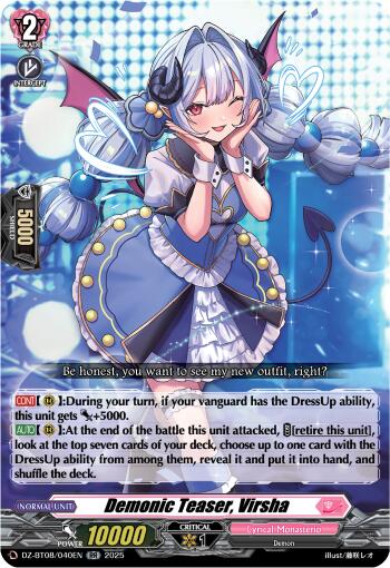 Image of Demonic Teaser, Virsha (DZ-BT08/040EN) [Knights 0f Rebirth]