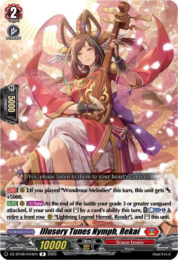 Image of Mystical Tunes Nymph, Rekai (DZ-BT08/043EN) [Knights 0f Rebirth]