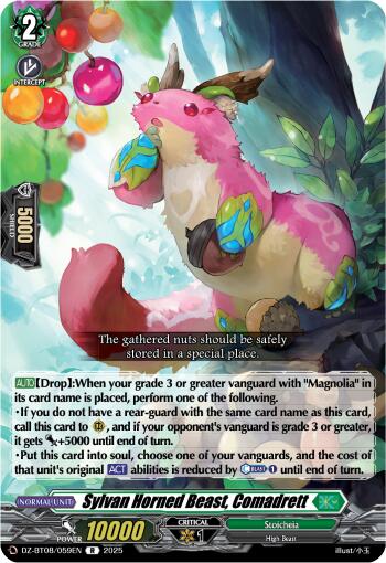 Image of Sylvan Horned Beast, Comadrett (DZ-BT08/059EN) [Knights 0f Rebirth]