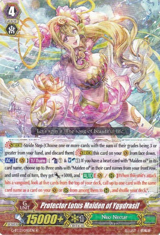 Protector Lotus Maiden of Yggdrasil (G-BT12/045EN) [Dragon King's Awakening]