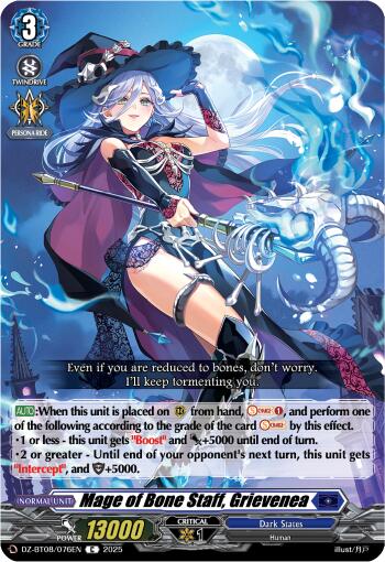 Image of Mage of Bone Staff, Grievenea (DZ-BT08/076EN) [Knights 0f Rebirth]