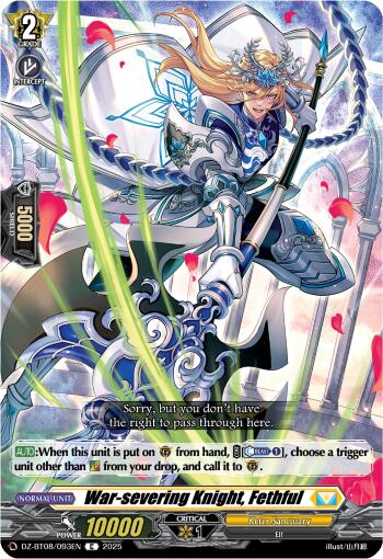 Image of War-severing Knight, Fethful (DZ-BT08/093EN) [Knights 0f Rebirth]
