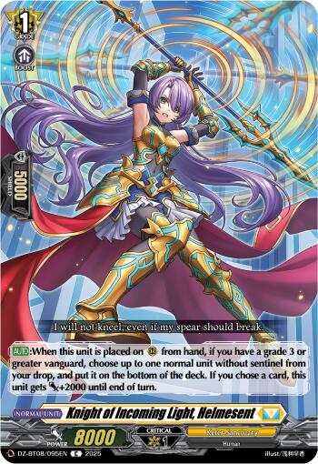 Image of Knight of Incoming Light, Helmesent (DZ-BT08/095EN) [Knights 0f Rebirth]