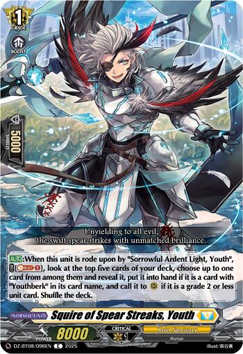 Image of Squire of Spear Streaks, Youth (DZ-BT08/096EN) [Knights 0f Rebirth]