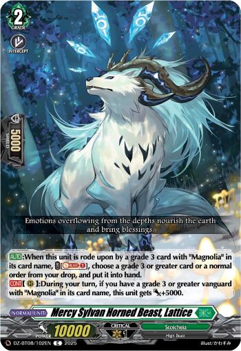 Image of Sylvan Horned Beast of Mercy, Lattice (DZ-BT08/102EN) [Knights 0f Rebirth]