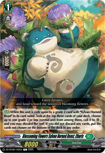 Image of Sylvan Horned Beast of Blossoming Flowers, Charis (DZ-BT08/105EN) [Knights 0f Rebirth]