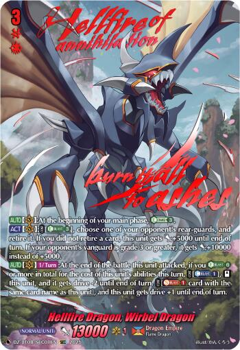 Image of Hellfire Dragon, Wirbel Dragon (DZ-BT08/SEC01EN) [Knights 0f Rebirth]