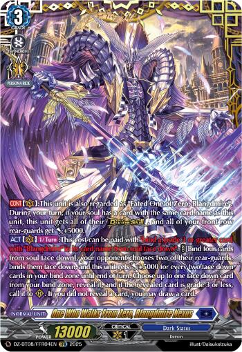 Image of One Who Walks From Zero, Blangdmire Nexus (DZ-BT08/FFR04EN) [Knights 0f Rebirth]
