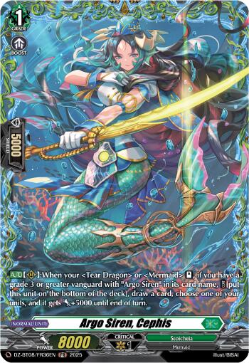 Image of Argo Siren, Cephis (DZ-BT08/FR36EN) [Knights 0f Rebirth]