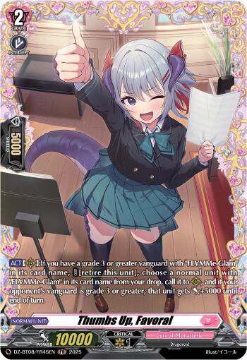 Image of Thumbs Up, Favoral (DZ-BT08/FR45EN) [Knights 0f Rebirth]